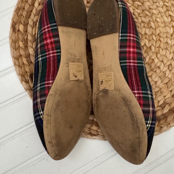 J. Crew Womens Smoking Slipper Black Tartan Plaid Loafers Shoes 7 - Picture 5 of 8